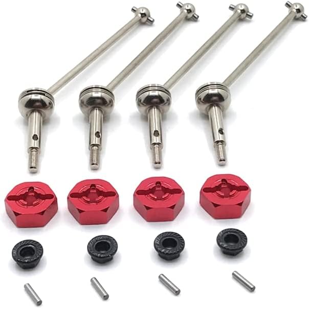 Metal Upgrade 12mm Adapter Front and Rear Driveshafts for WLtoys 144001 144002 144010 124016 124017 124018 124019 RC Car Parts
