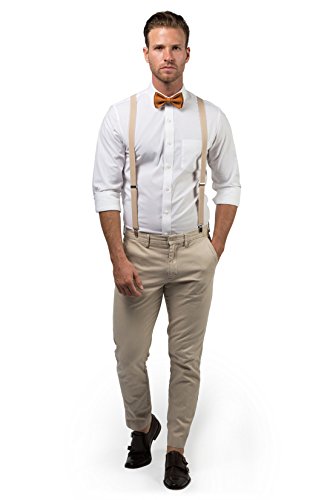 Tan Suspenders & Bow Tie Set for Baby Toddler Boy Teen Men3