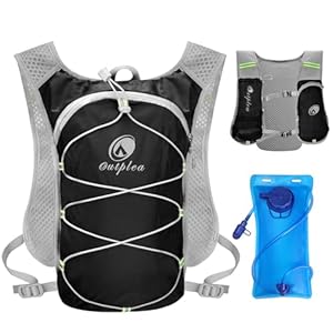 Small Water Backpack, Festival Hydration Vest, Hydro Pack with 2L Water Bladder, Lightweight Hydropack Running Water Vest for Women Men Runners Hiking Camping Biking Climbing