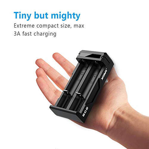 XTAR SC2 QC3.0 Snellader voor Li-ion-accu's, compacte snellader 18650, 18700, 20700, 21700, 22650, 25500, 26650, 26650 - Afbeelding 8