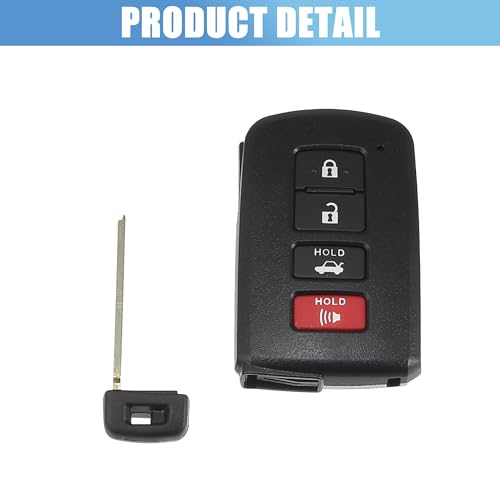Boîtier clé Toyota usé ? Solution de remplacement 4 boutons HYQ14FBA 89904-0E120 - 7