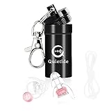 ライブ用耳栓 Quietide 耳栓 ライブ イヤープロテクター 聴覚障害予防 コンサートやフェス、クラブなどで大音量の音楽を楽しむ方向け 水洗い可能 繰り返し使用可能 携帯ケース付き 日本語説明書付 ピンク