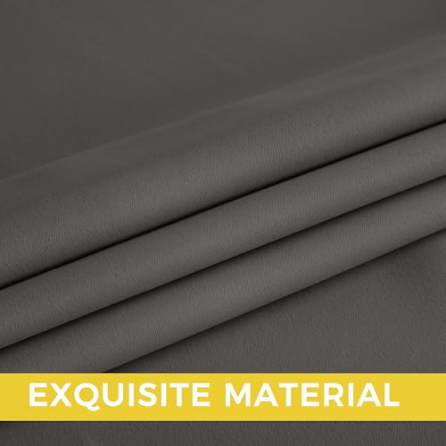 Image of NICETOWN Room Darkening Draperies Curtains Panels, 2 Panels Grey W52 x L84