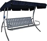 Angerer Ibiza Hollywoodschaukel Dublin, Blau, 3-Sitzer - 3