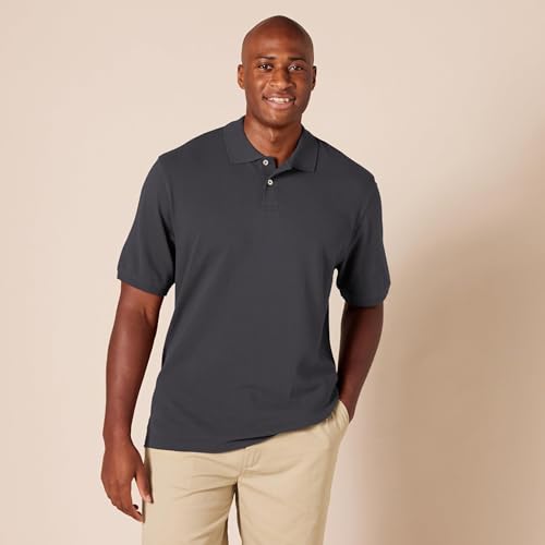 Image of Amazon Essentials Men's Regular-Fit Short Sleeve Cotton Pique Polo Shirt (Available in Big & Tall)