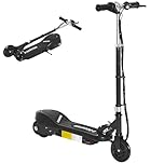 HOMCOM 5.5 Inch Kids Electric Scooter for Kids with Hand Brake, 120W Foldable and Adjustable E-Scooter, Up to 12km/h, 10km Range, for Ages 7-14, Black