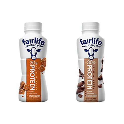 Fairlife Nutrition Plan Chocolate And Caramel Shake Grab And Go Combo Pack 30G Protein Low Sugar Supplement Meal Replacement Ready To Drink - 11.4 Oz (2 Count) #TOP26