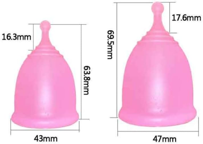 Miniatura 2 de Florauspicious Taza menstrual reutilizable obtén copas menstruales florauspiciosas para el cuidado femenino paquete de 2 tamaño grande verde