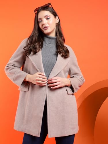 Image of KOTTY Womens Cotton Blend Standard Length Elegant Style Coat - Classic Style with Modern Detailing