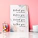 JANLAN Graduation Quote Wall Decor,Behind You All Your Memories Wall Decor,Inspirational Graduation Canvas Wall Art,Graduate Gifts 11 X 15 Inch