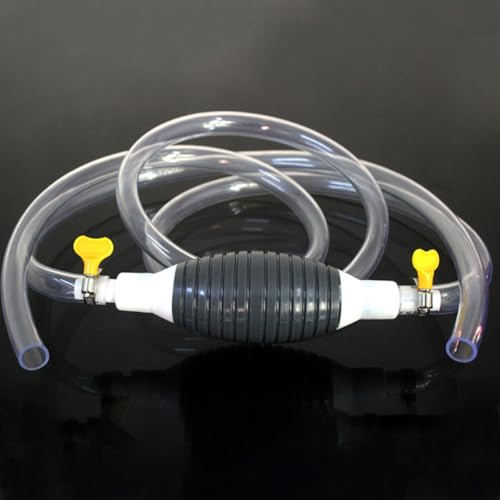 HOLIDYOYO Bomba Manual de Plástico Diseño de Esfera Gruesa y Gran Flujo para Aspirado de Agua y Aceite en Yates y Automóviles, Manguera de Succión de 2 M