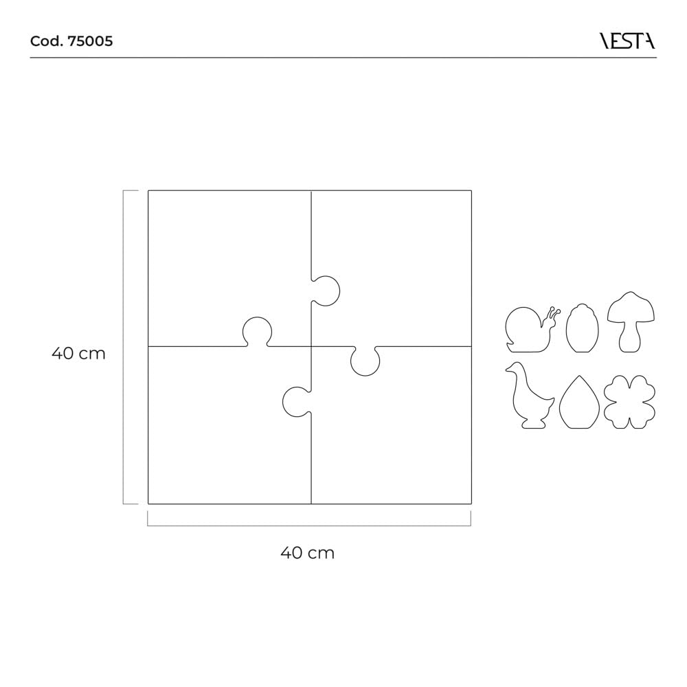 VESTA Jeu de table Vest'Oca – Inspiré du jeu de l'oie – Cristal acrylique – 40 x 40 cm – Coffret cadeau – Fabriqué en Italie