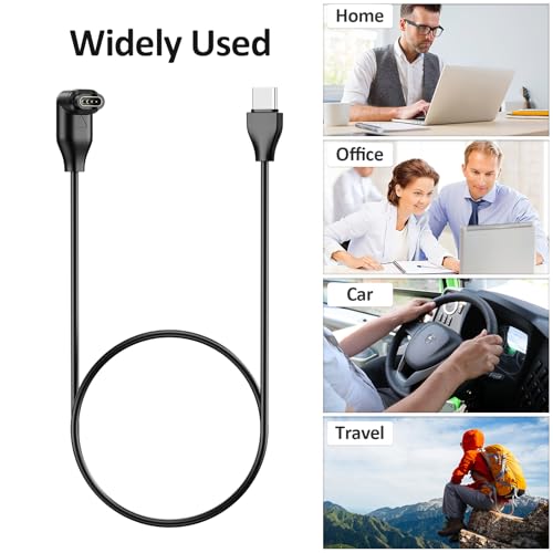 VANCLE Ladekabel Ladegerät für Garmin Vivoactive 5 4 3 3S 4S Ladegerät, Garmin Vivomove 3/ 3S/ Luxe/Style Ladekabel, Verbessertes Garmin Uhr Ladegerät, Tragbares Schnellladekabel 100cm