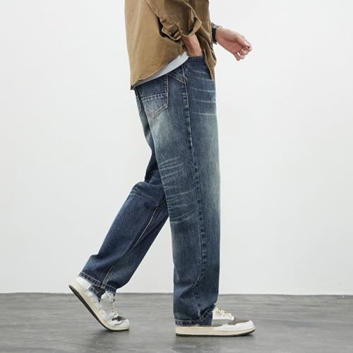 Jeans Pants Trousers Denim Spring and Autumn High Street Retro Non Stretch Nostalgic Trendy Loose Wide Leg4