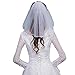 White Tulle Veil for Women Creative Cathedral Wedding Halloween Veil With Comb
