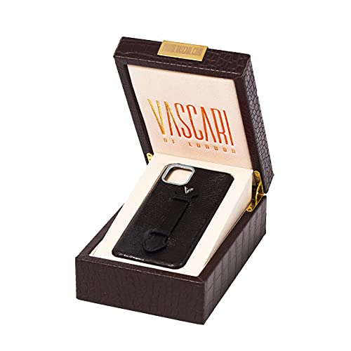 Coque cuir iPhone 11 Pro noir étui luxe véritable Vascari fait main