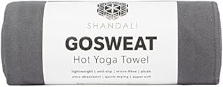 Hot Yoga Towel - Suede - 100% Microfiber, Super Absorbent, Bikram Yoga Mat Towel - Exercise, Fitness, Pilates, and Yoga Gear - Gray 26.5