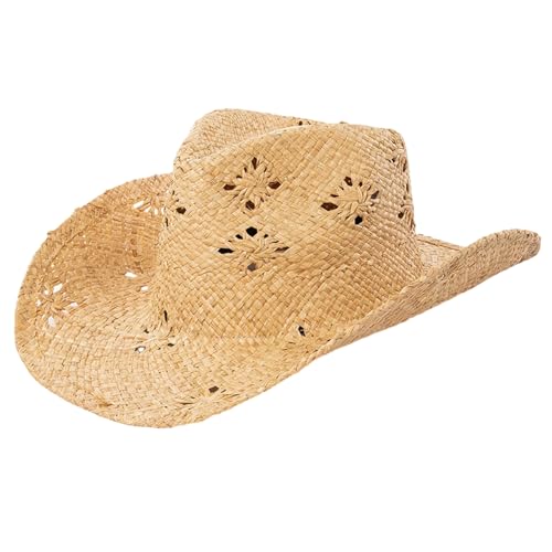 Chapeau de paille de raphia réglable pour éviter les coups de soleil