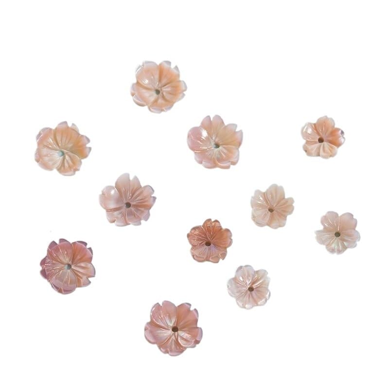 Puste koraliki dystansowe Filigranowe nakładki na Różowe akrylowe nakładki na koraliki kwiatowe 8-12 mm 20-100 szt.(Pink 100pcs,12mm)