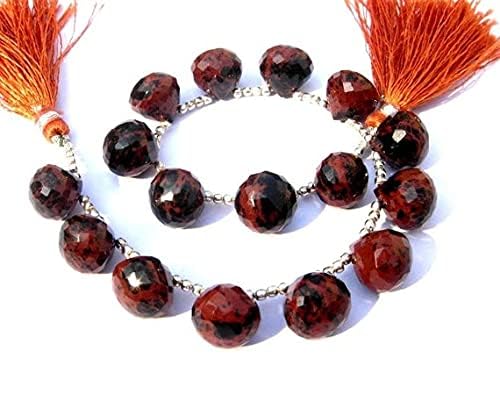 Jaspe acajou oignons facettés 10mm pour éviter les perles ternes - 4