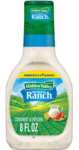 Hidden Valley Original Ranch - Aderezo y aderezo para ensalada, botella de 8 onzas (el paquete puede variar)