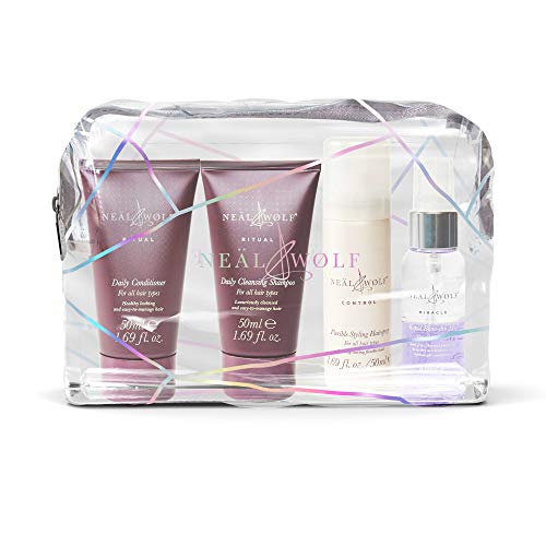 Neal & Wolf Mini Travel Size Shampoo, Conditioner, Hairspray & Blow-dry Mist