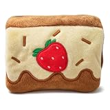 犬 おもちゃ音が鳴る 知育子犬 オモチャ 心地よい頑丈 小/中型犬向けプレゼント ストレス解消 壊れない 歯磨き 清潔 洗える 丈夫な犬 ぬいぐるみ(ブラウン)