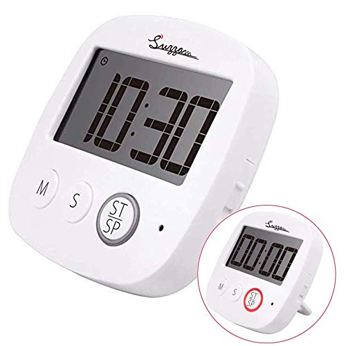 Digital Kitchen Timer, 1 Pack Multifunctions Timer for Kitchen with Larger LCD Display