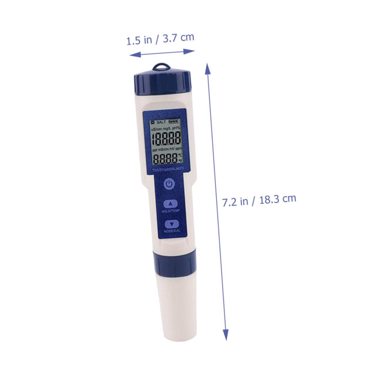 KOMBIUDA Medidor Digital de Salinidad para Piscina y Acuario Alta Precisión, Diseño Único LCD y Material Plástico Resistente, Adecuado para Tanques de Peces