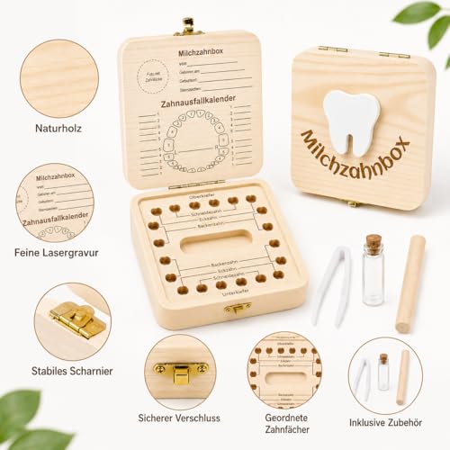 Sunshine smile Zahnfee Geschenke Mädchen,Zahndose Milchzähne Mädchen,Zahnbox für Milchzähne Junge,Jungen Souvenir Box… – Ansicht 3