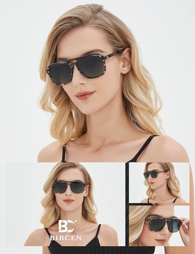 BIRCEN Womens Polarized Sunglasses for Trip: Trendy Acetate Sunglasses UV400 Protection Shades for Driving Beach Travel — view 2