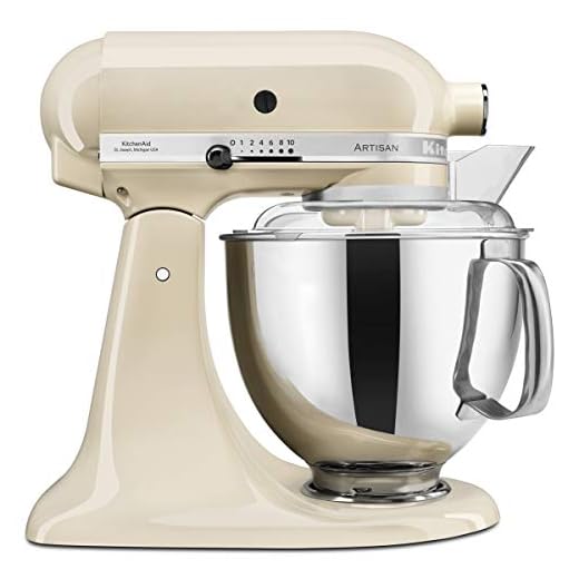 KitchenAid 4.8 Litre ARTISAN STAND MIXER 5KSM175PS with bowls and standard attachments (Almond Cream)