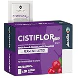 Cistiflor Plus, Mirtillo Rosso, Fermenti Lattici probiotici, Inulina, Semi di Pompelmo | 30 bustine per Cistite, Candida, Infezioni Vie Urinarie | Agocap, integratore d mannosio, cranberry