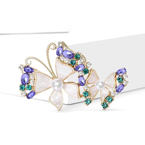 Image of Animal Brooch for Women Zirconia Rhinestone Abalone Shell Animal Lapel Pin Christmas Birthday Holiday Gift for Wife Mother Girlfriend Daughter