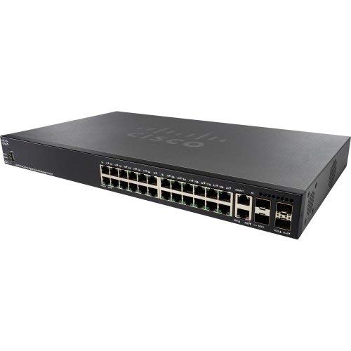 Image of Cisco SG350X-24P-K9 24-Port Gigabit PoE Stackable Managed Switch (Renewed)