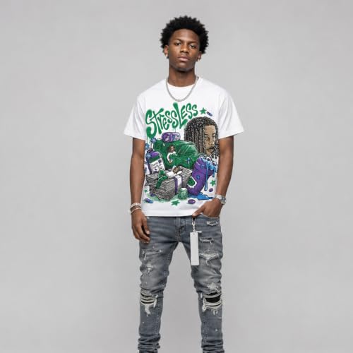 Image of DopeSkill Graphic Tee Streetwear Hip Hop Hypebeast Street Style Unisex T-Shirt Sneaker Colour Matching Shirts Cool Flexing