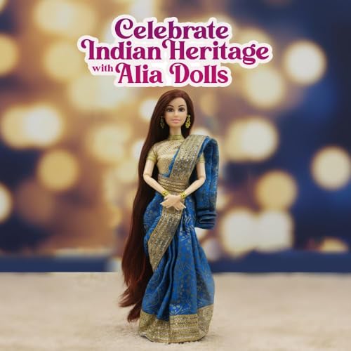 Image of Traditional Doll in Saree for Girls | Made in India Toy | Beautiful Ethnic Gudia| Birthday Present for Kids Aged 3+ Years | Indian Fashion Toys in Premium Packaging Gift Box (C18)
