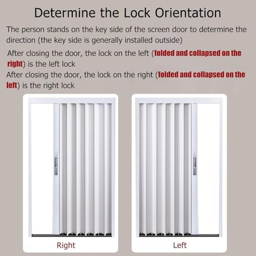 Aluminum Accordion Folding Door with Lock - Space-Saving Sliding Door for Doorways, Laundry Rooms, & Bathrooms - Durable, Stylish, and Easy to Install
