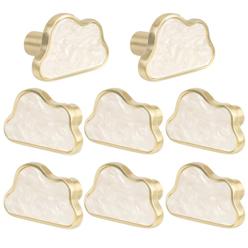 Xinally 8PCS Cloud Shaped Dresser Knobs Kids Dresser Knobs Handle Cartoon Cabinet Door Knobs Hardware Closet Cupboard Knobs for Cabinets, Dresser,...