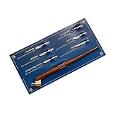 Vintage Wood Manga Calligraphy Dip Pen Holder with 6 Nibs for Lettering Sketching Drawing Kit Founta