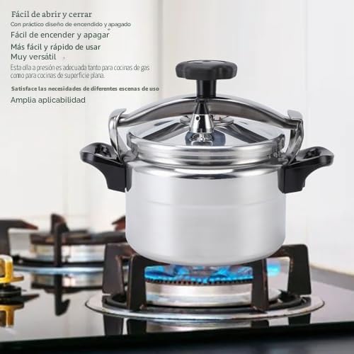 Olla a Presión, Base Compuesta de Aleación de Aluminio a Prueba de Explosiones de Gran Capacidad, Recipiente a Presión para con Estufa de Gas, Olla a Presión