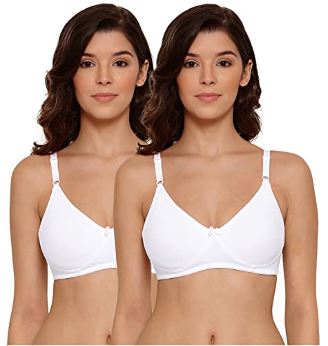 Image of Lyra Women's Moulded Encircled Bra(513) Pack of 2 White & Black,30B