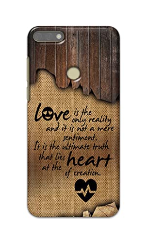 Image of PRINTFIDAA Love is The Only Reality and It is Not Mere Sentiment Printed Designer Hard Case for Honor 7C / Huawei Y7 Prime (2018) / Huawei Y7 (2018) / Nova 2 Lite Back Cover -(e) RPM1010
