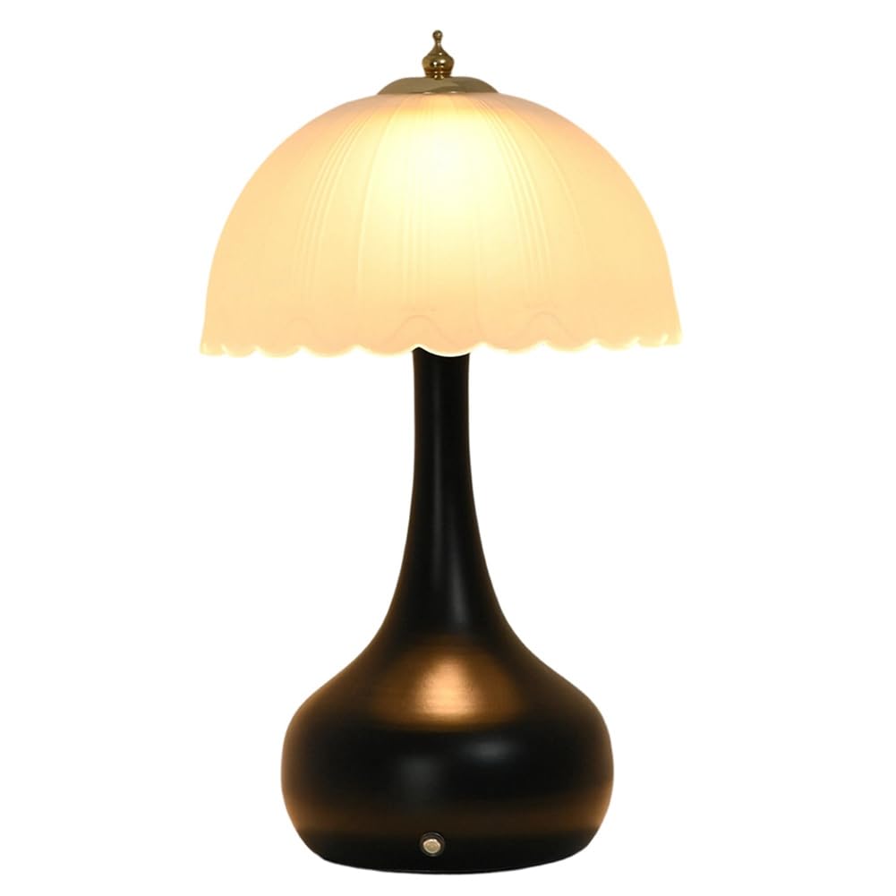 IJSDNVJNDX Luxury Bedroom Gourd-Decorated Table Lamp Nordic Style Retro Glass Night Light Bedside Desk Lamp Homestay Lighting