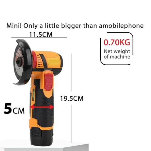 Mini amoladora angular brushless AB30 de 12V y 3 pulgadas con batería de litio 4
