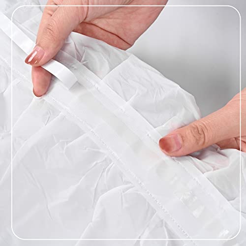4 Packs White Disposable Plastic Table Skirts For Rectangle Tables, With 4 Party Table Cloths Plastic Stain Proof Table Cover Table Skirts For Birthday Party,Wedding, Anniversary,Reception,Bbq #TOP4