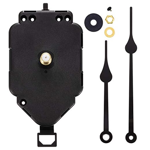 Hicarer Pendulum Clock Mechanism DIY Replacement Clock Movement Long Shaft Pendulum Quartz Hands Movement Mechanism Repair Kit for Kitchen Office(Shaft Length 4/5 Inch/ 20 Mm)
