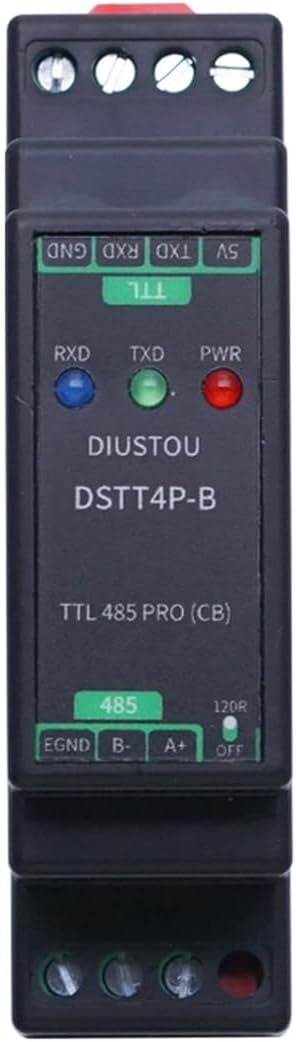 TTL RS485 Serial Communication Module DIN-Rail Mount Bidirectional Interconversion with Power Isolation and Digital Isolation SP3485 Chip