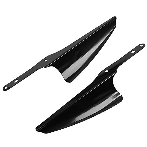 Hiyoyo Gloss Black Front Fork Mount Wind Deflectors Windshield For 1995-2023 Harley Touring Road King Street Glide Electra Glide Cvo Flht Flhr Flhx #TOP4
