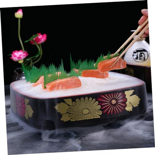 Plato para sushi de material ABS resistente estilo japonés miniatura 3
